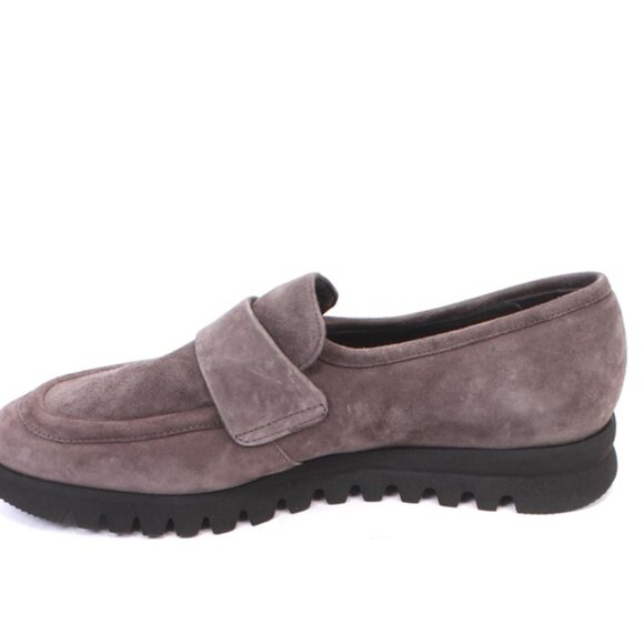 Luca Grossi 371f Gray Leather Platform Loafer Comfort Shoes - Picture 6 of 8